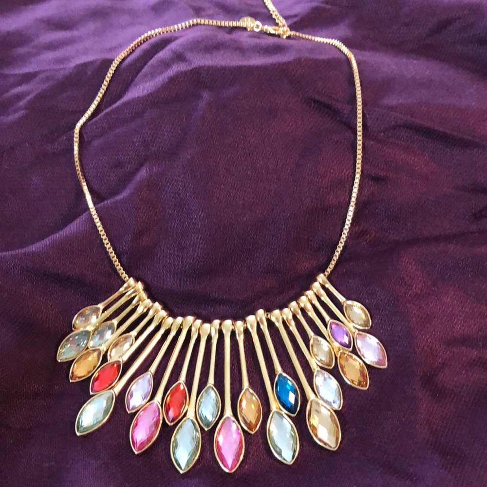 Colorful gold-tone necklace
